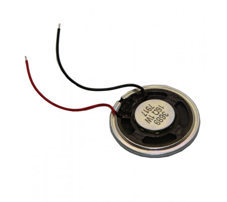 Loudspeaker:  1W, 16Ω, 36mm diameter