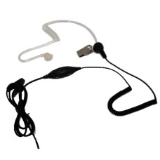 One Wire Covert Kit with Clear Eartube for Icom radios: RED1W01-IC6  [Clearance]