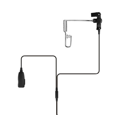 Two Wire Covert Kit with Clear Eartube for Motorola radios: RED2W01-M1