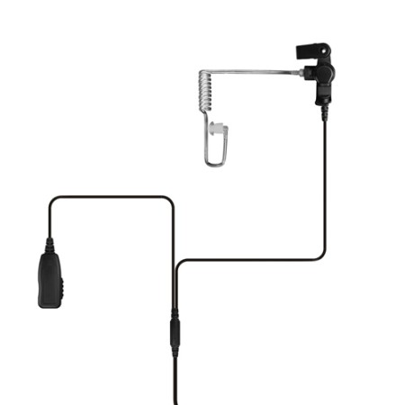 Two Wire Covert Kit with Clear Eartube for Motorola radios: RED2W01-M1